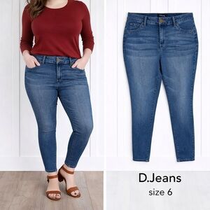 D.Jeans Women’s Blue Ankle Skinny Jeans Size 6 Stretch Denim